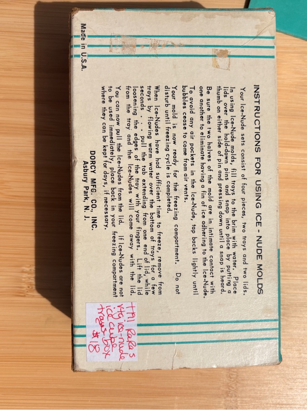 VTG ice nudes Teal Box - Novelty Ice Cube Mold Set - Picture 8 of 11